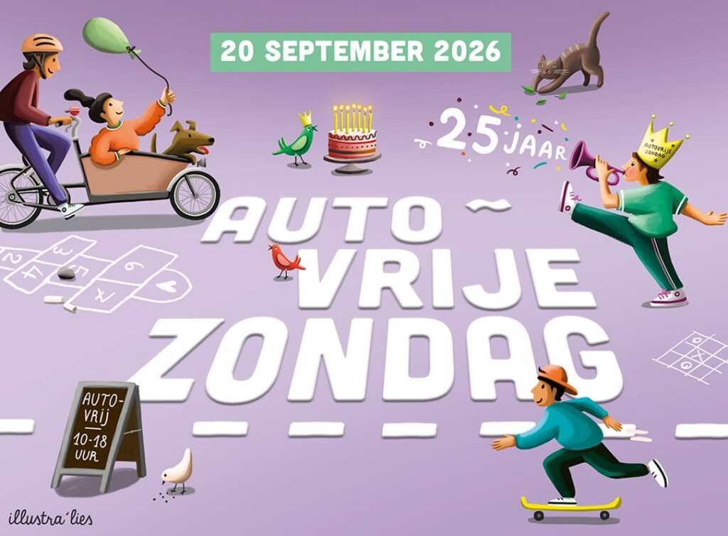 Poster 25 jaar Autovrije Zondag Vilvoorde